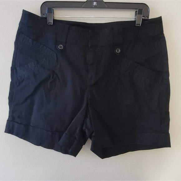 Venezia black rolled shorts plus size 18‎ - Picture 1 of 8